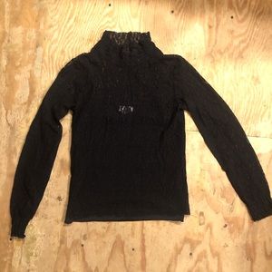 Lace Turtleneck Top